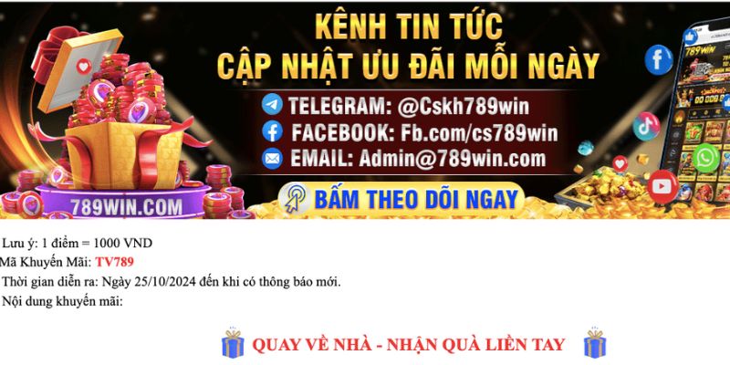 Thông tin về ưu đãi nạp tiền 789Win