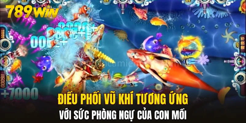 Điều phối vũ khí tương ứng với sức phòng ngự của con mồi